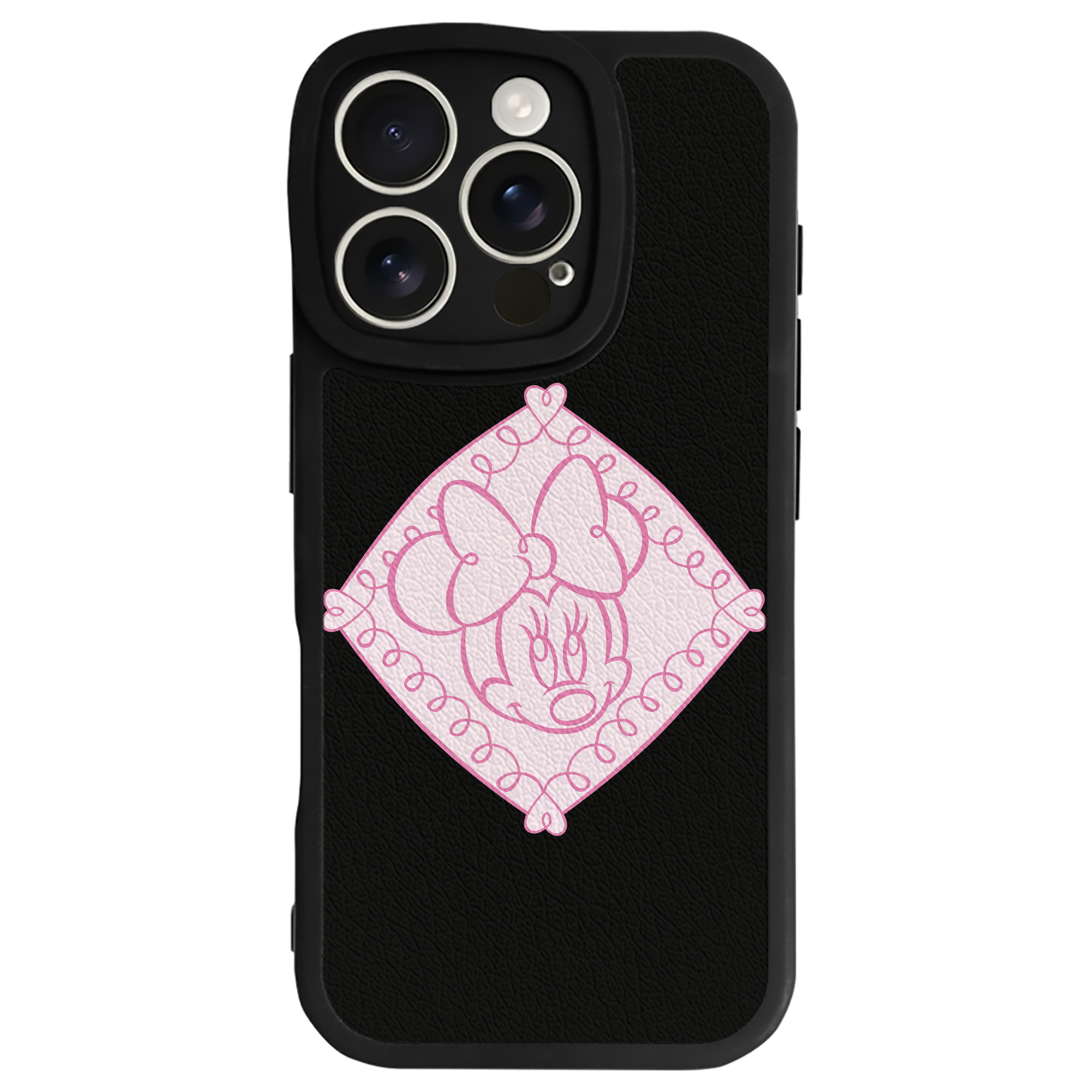（画像用） ミッキーマウス Mickey Mouse 【iPhone 16シリーズ対応】シリコンスマホケース（レザー調） 材質：シリコン